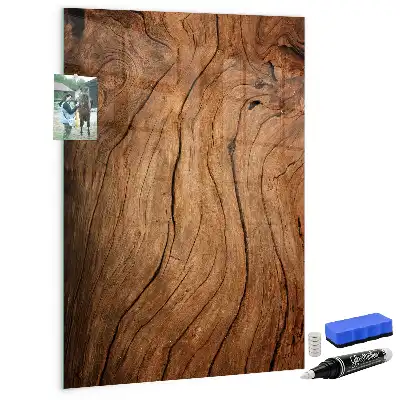 Magnettafel zum Schreiben in Altholz-Optik