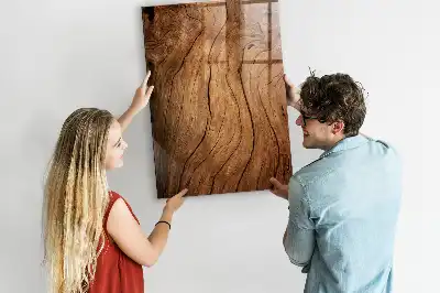 Magnettafel zum Schreiben in Altholz-Optik