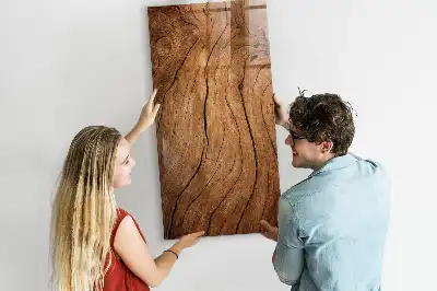 Magnettafel zum Schreiben in Altholz-Optik