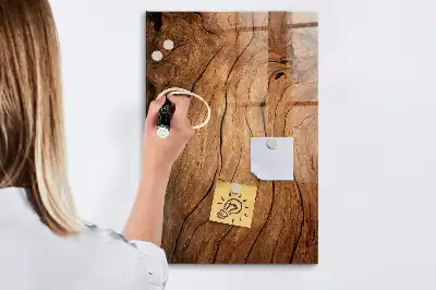 Magnettafel zum Schreiben in Altholz-Optik
