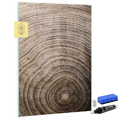 Magnettafel mit Motiv Baumringe
