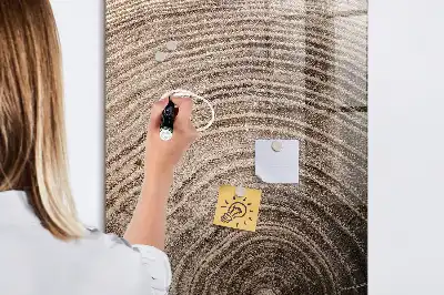 Magnettafel mit Motiv Baumringe