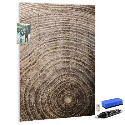 Magnettafel mit Motiv Baumringe