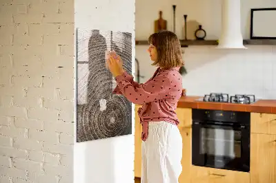 Magnettafel mit Motiv Baumringe