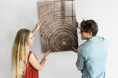 Magnettafel mit Motiv Baumringe
