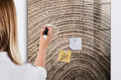 Magnettafel mit Motiv Baumringe