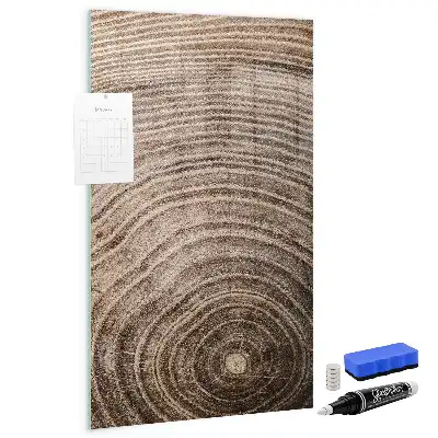 Magnettafel mit Motiv Baumringe
