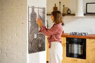 Magnettafel mit Motiv Baumringe
