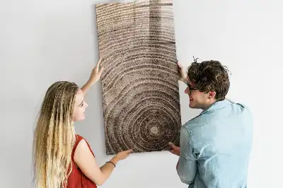 Magnettafel mit Motiv Baumringe