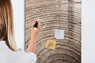 Magnettafel mit Motiv Baumringe