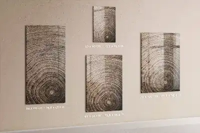 Magnettafel mit Motiv Baumringe
