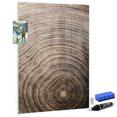 Magnettafel mit Motiv Baumringe