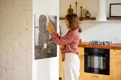 Magnettafel mit Motiv Baumringe