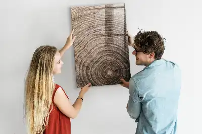 Magnettafel mit Motiv Baumringe