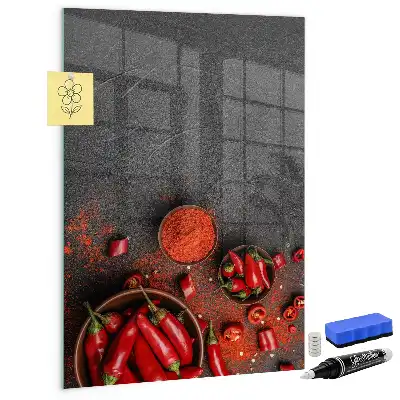 Gemahlener Paprika magnettafel zum Schreiben