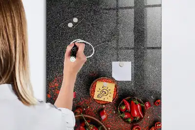 Gemahlener Paprika magnettafel zum Schreiben