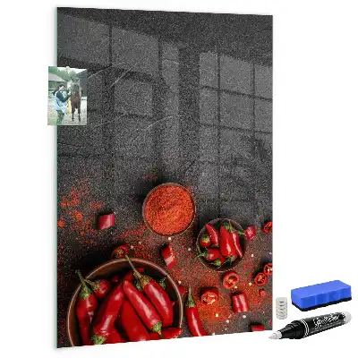 Gemahlener Paprika magnettafel zum Schreiben