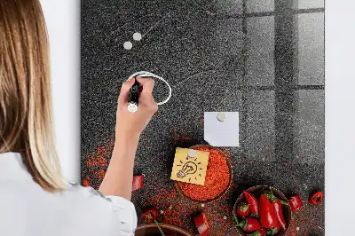 Gemahlener Paprika magnettafel zum Schreiben
