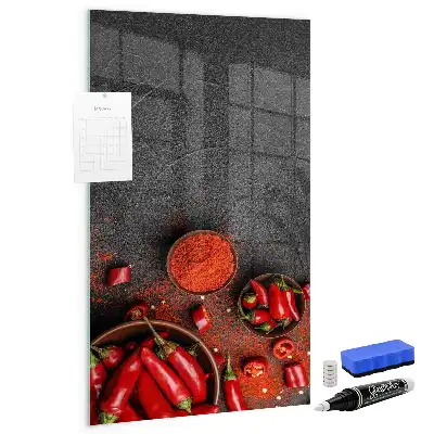 Gemahlener Paprika magnettafel zum Schreiben