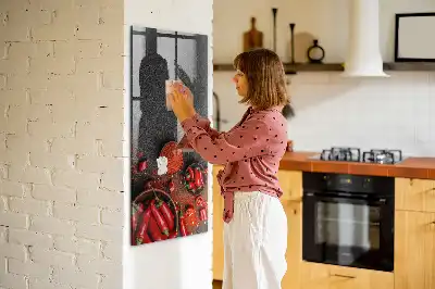 Gemahlener Paprika magnettafel zum Schreiben