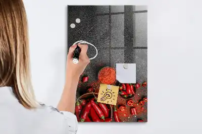 Gemahlener Paprika magnettafel zum Schreiben