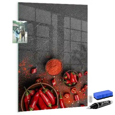 Gemahlener Paprika magnettafel zum Schreiben