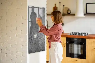 Beschreibbare Magnettafel in Betonoptik