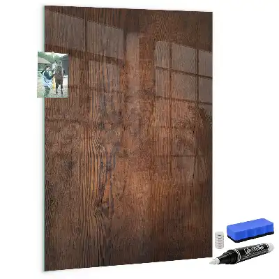 Magnettafel zum Beschreiben aus dunklem Holz