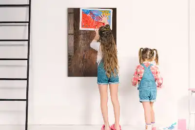 Magnettafel zum Beschreiben aus dunklem Holz