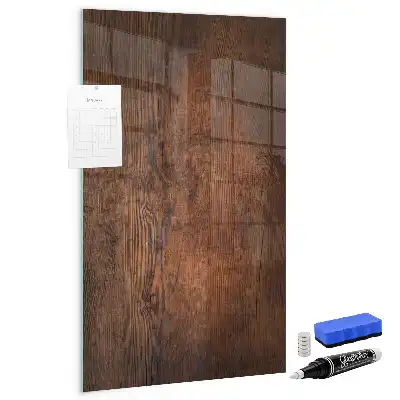 Magnettafel zum Beschreiben aus dunklem Holz