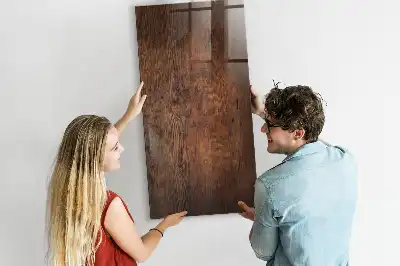 Magnettafel zum Beschreiben aus dunklem Holz