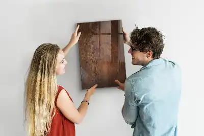 Magnettafel zum Beschreiben aus dunklem Holz