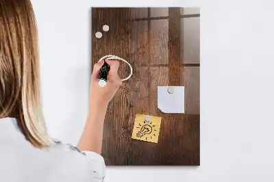 Magnettafel zum Beschreiben aus dunklem Holz