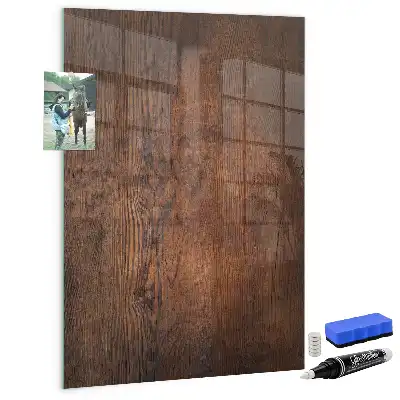 Magnettafel zum Beschreiben aus dunklem Holz