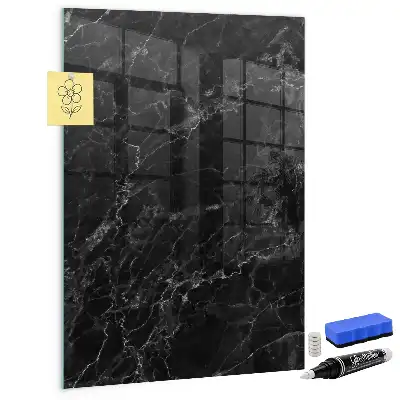 Magnettafel zum Schreiben in dunkler Marmoroptik