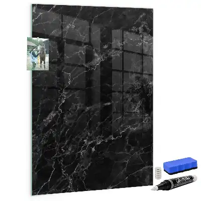 Magnettafel zum Schreiben in dunkler Marmoroptik