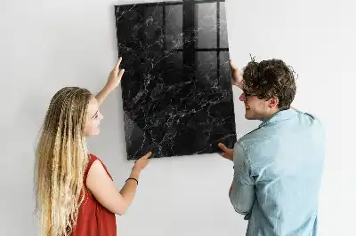 Magnettafel zum Schreiben in dunkler Marmoroptik