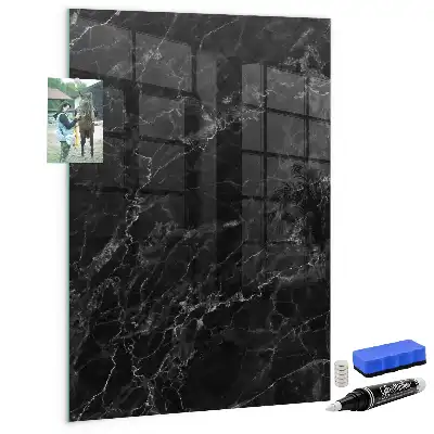 Magnettafel zum Schreiben in dunkler Marmoroptik