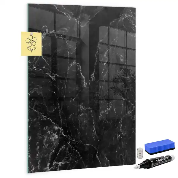 Magnettafel zum Schreiben in dunkler Marmoroptik