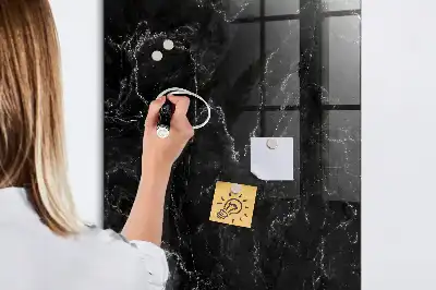 Magnettafel zum Schreiben in dunkler Marmoroptik