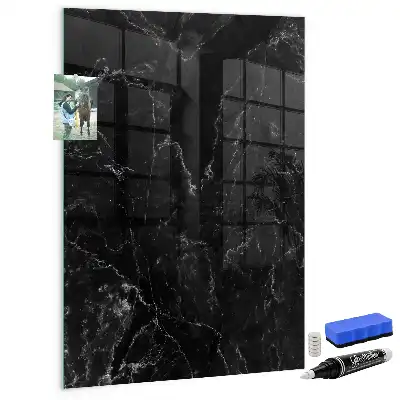 Magnettafel zum Schreiben in dunkler Marmoroptik