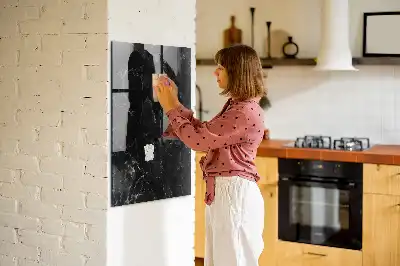 Magnettafel zum Schreiben in dunkler Marmoroptik