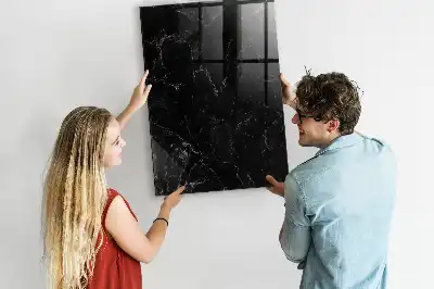 Magnettafel zum Schreiben in dunkler Marmoroptik