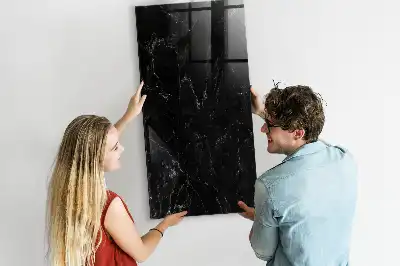Magnettafel zum Schreiben in dunkler Marmoroptik