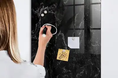 Magnettafel zum Schreiben in dunkler Marmoroptik
