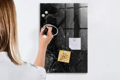 Magnettafel zum Schreiben in dunkler Marmoroptik