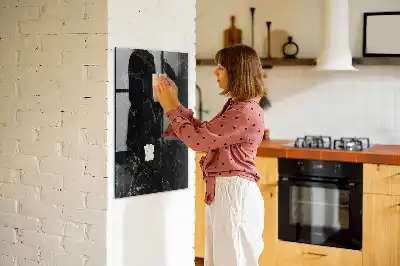 Magnettafel zum Schreiben in dunkler Marmoroptik