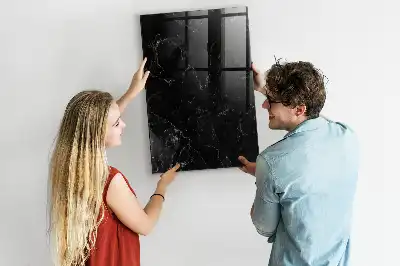 Magnettafel zum Schreiben in dunkler Marmoroptik