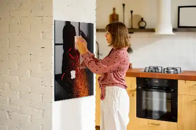 Magnettafel zum Schreiben mit Motiv scharfe Chilis