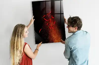 Magnettafel zum Schreiben mit Motiv scharfe Chilis